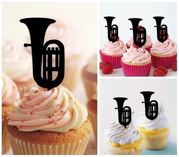 Laser Cut Euphonium Music Instrument cupcake topper