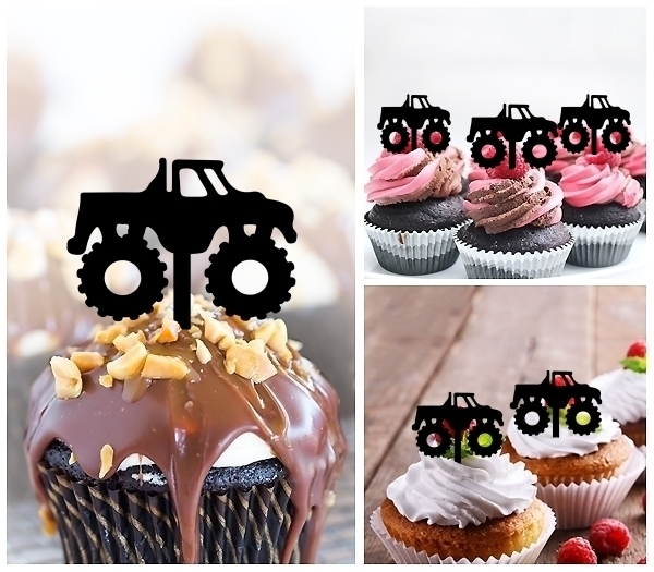 Laser Cut Bigfoot Monster Truck cupcake topper