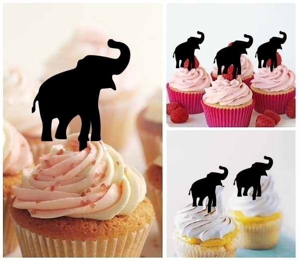 Laser Cut Baby Elephant cupcake topper