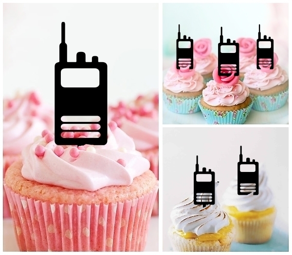 Laser Cut Walkie Talkie Police Radio cupcake topper