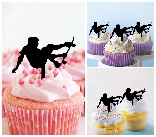 Laser Cut Jump Skateboard Stunt cupcake topper