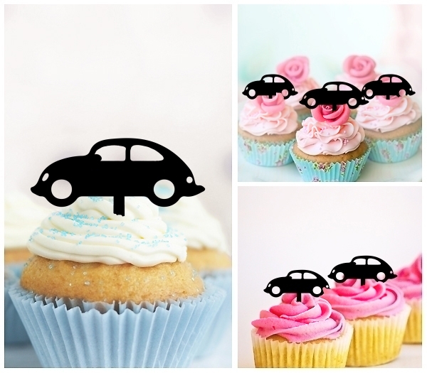 Laser Cut Vintage Car cupcake topper