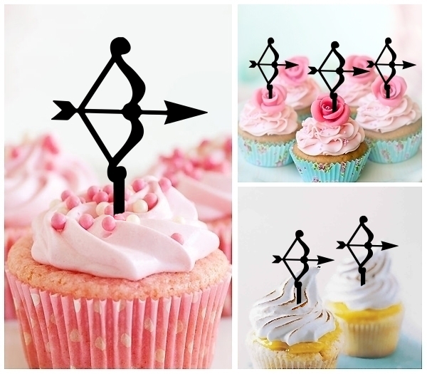 Laser Cut Archer Arrow cupcake topper