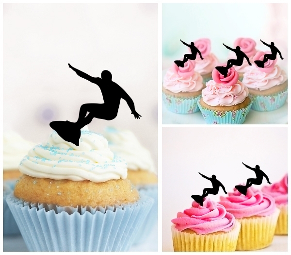 Laser Cut Surfer Male cupcake topper