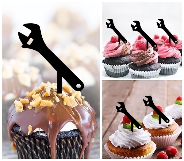 Laser Cut Wrench Repair Tool cupcake topper