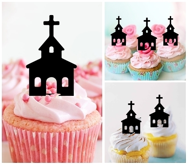 Laser Cut Christian Church cupcake topper