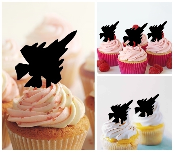 Laser Cut Army Airplane cupcake topper