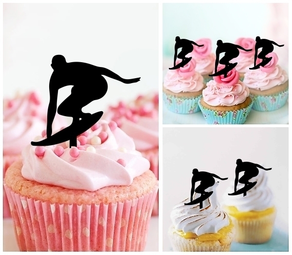 Laser Cut Wave Surfer Male cupcake topper