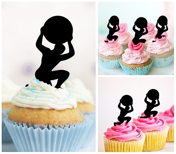 Laser Cut Atlas Titan God cupcake topper