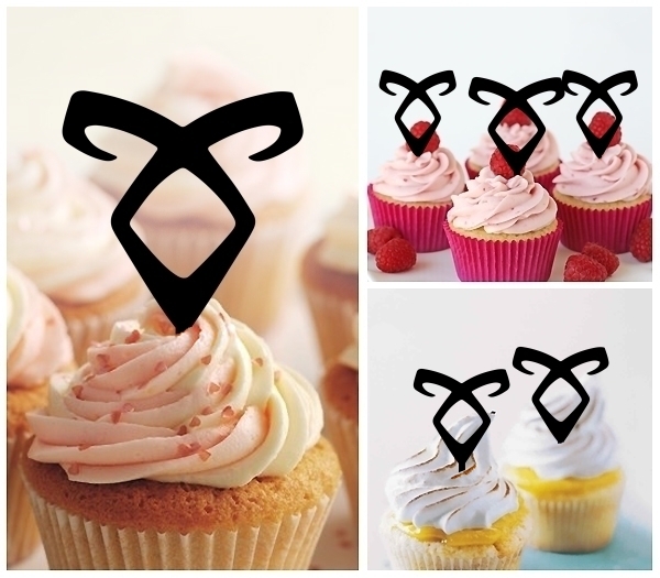 Laser Cut Angelic Power Symbol cupcake topper