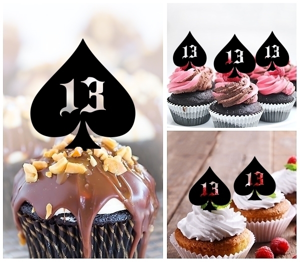 Acrylic Toppers Lucky Number 13 Design