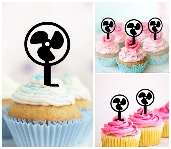 Laser Cut Electric Fan cupcake topper