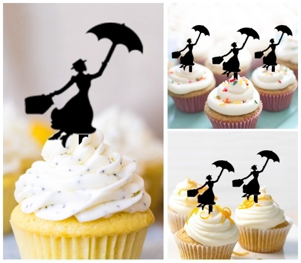 Laser Cut Mary Poppins cupcake topper