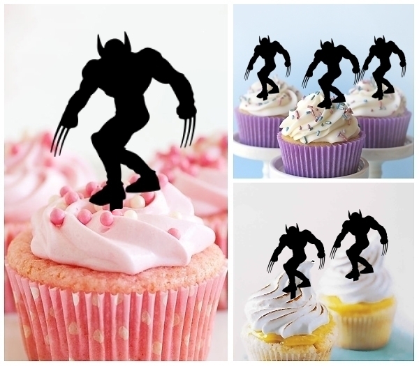 Laser Cut Wolverine cupcake topper