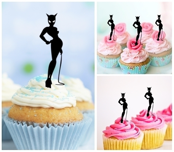 Laser Cut Catwoman cupcake topper