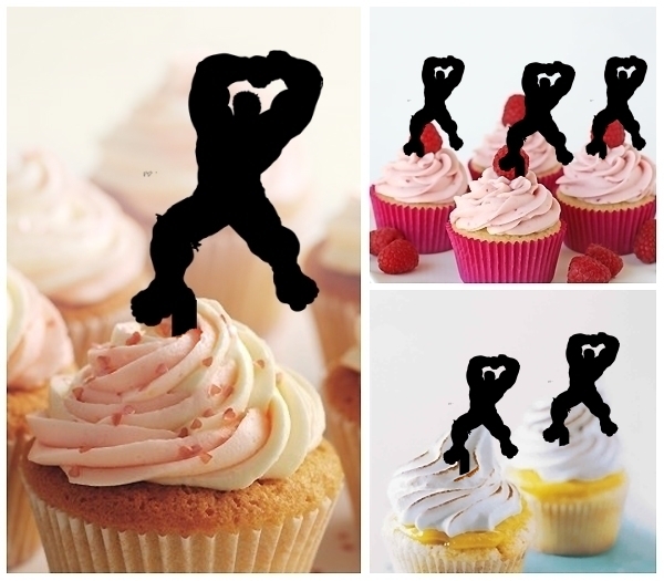 Laser Cut Hulk cupcake topper