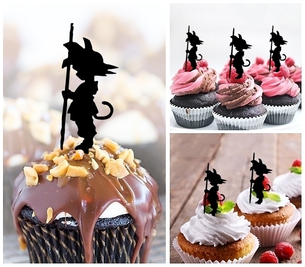 Laser Cut Dragonball Son Goku cupcake topper