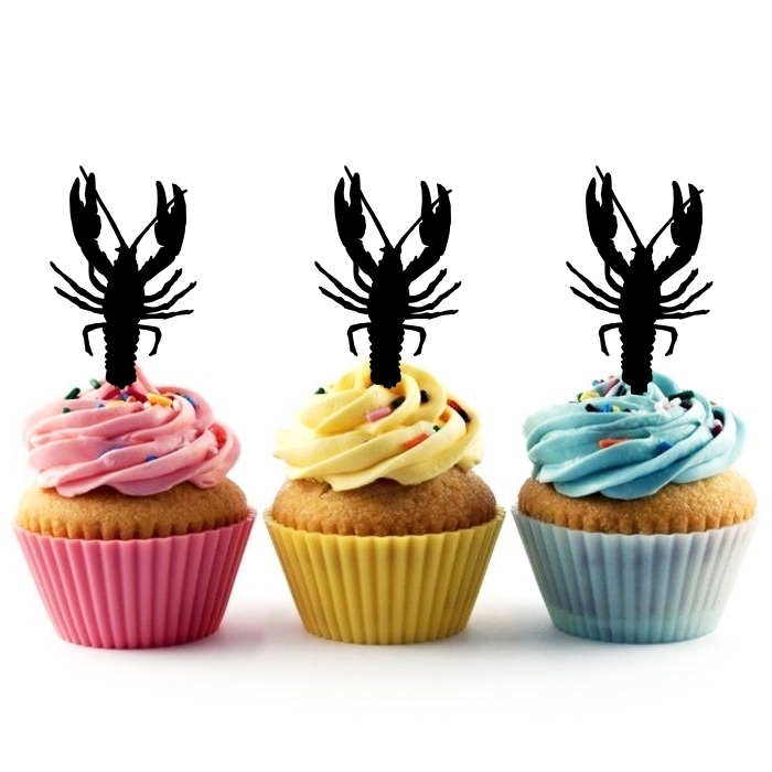 Crawfish Topper Cupcake ก งน ำจ ดต วใหญ