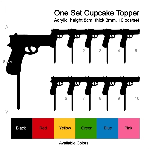 Pistol Gun Cupcake