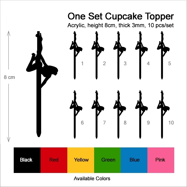 Sexy Pole Dance Girl Cupcake