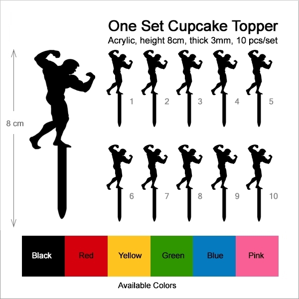 Bodybuilding Man Pose Cupcake