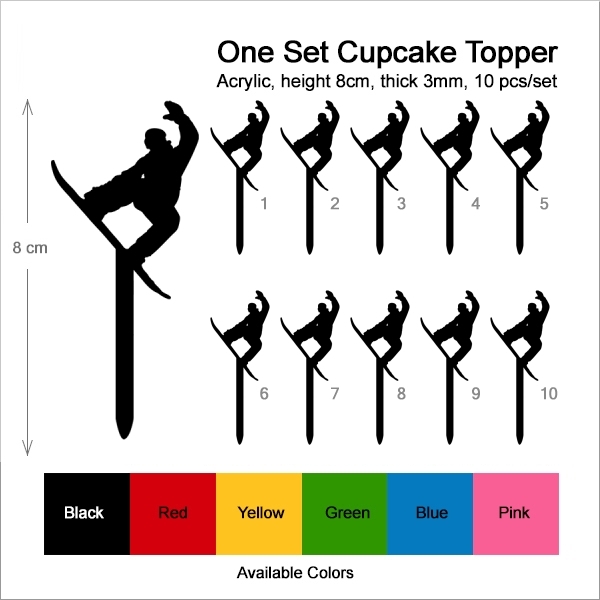 Snowboard Snowboarding Jumps Cupcake