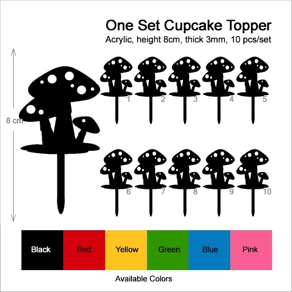 Alice In Wonderland Mushroom Cupcake