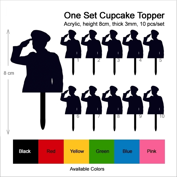 Soldier Salute Cupcake