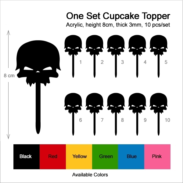 Army Skull Zombie Cupcake