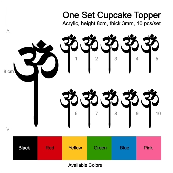 Aum Om Symbol Cupcake