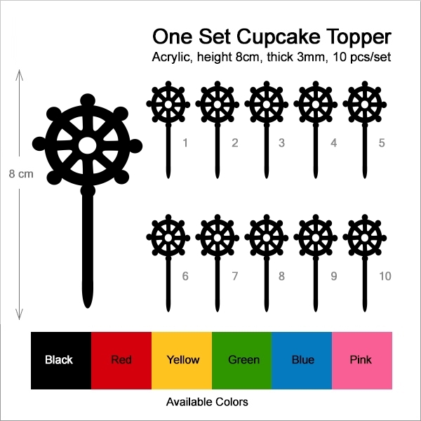 Buddhism Symbol Wheel Dharma Cupcake