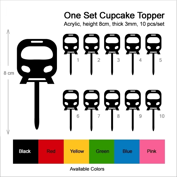 Cartoon Train Cupcake