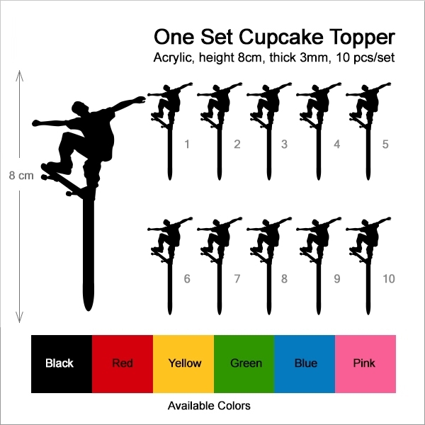 Extreme Skateboard Skateboarding Cupcake