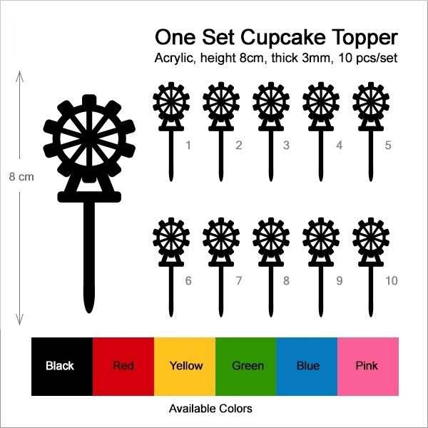 Ferris Wheel Amusement Park Cupcake