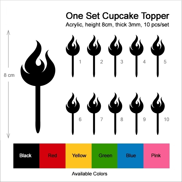 Fire Flame Cupcake