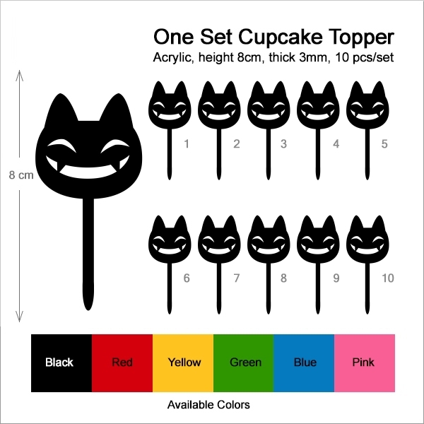 Halloween Smile Cat Cupcake