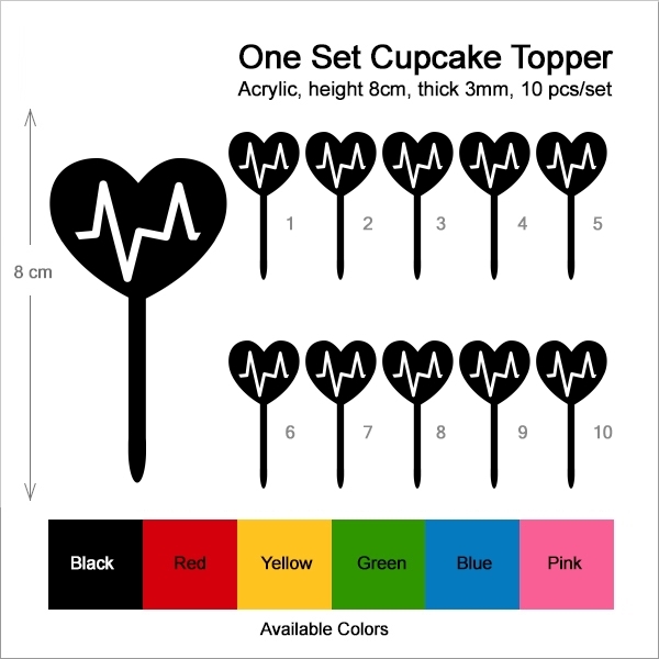 Heartbeat Heart Rate Cupcake