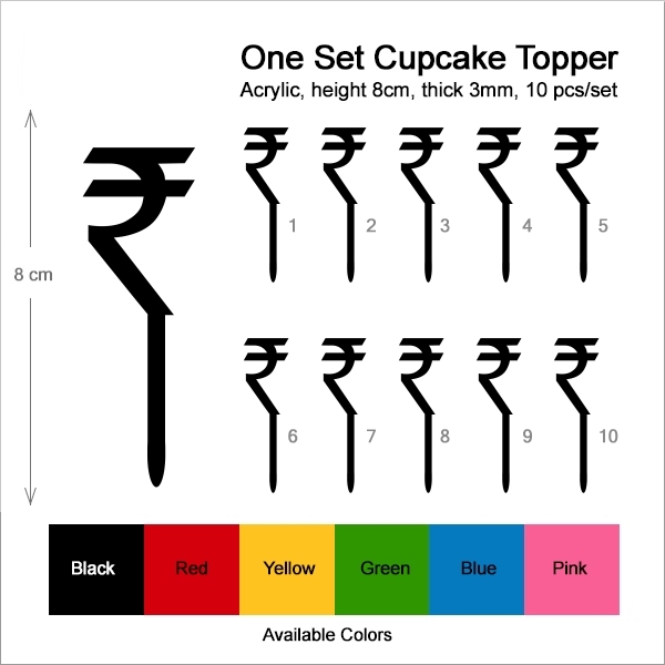 Indian Rupee Symbol Cupcake