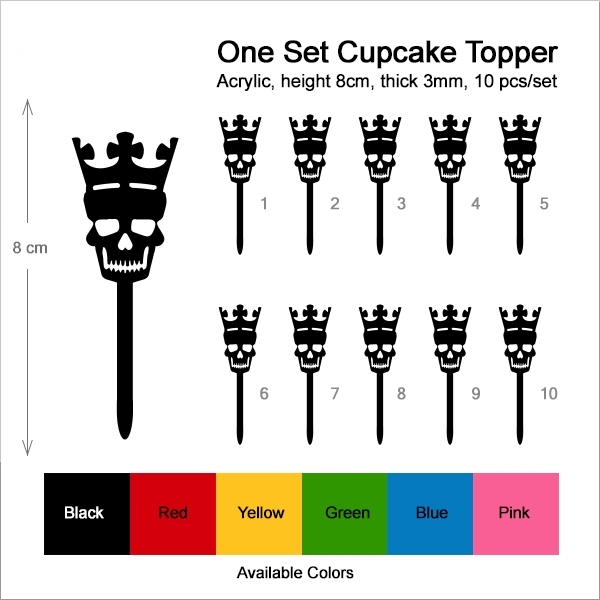 King Skull Crown Cupcake