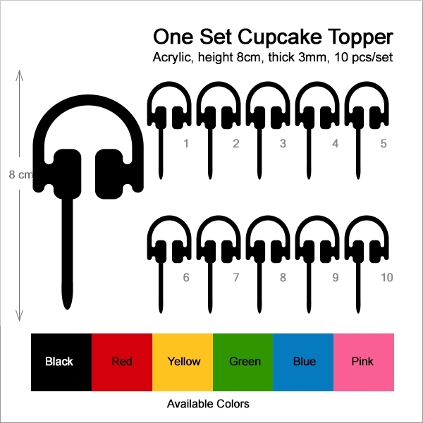 Music Headphones Cupcake
