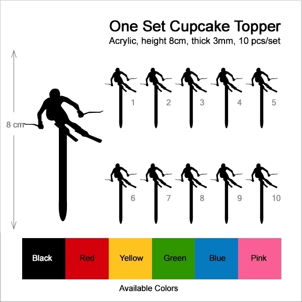 Skiing Ski Cupcake