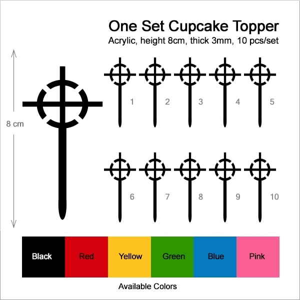 Sniper Rifle Target Cupcake