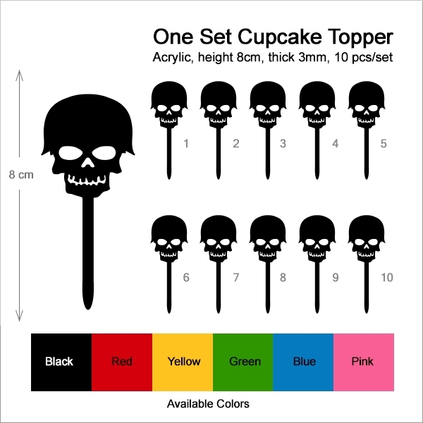 Soldier Skull Cupcake