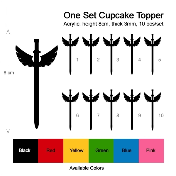 Sword Angel Wings Cupcake