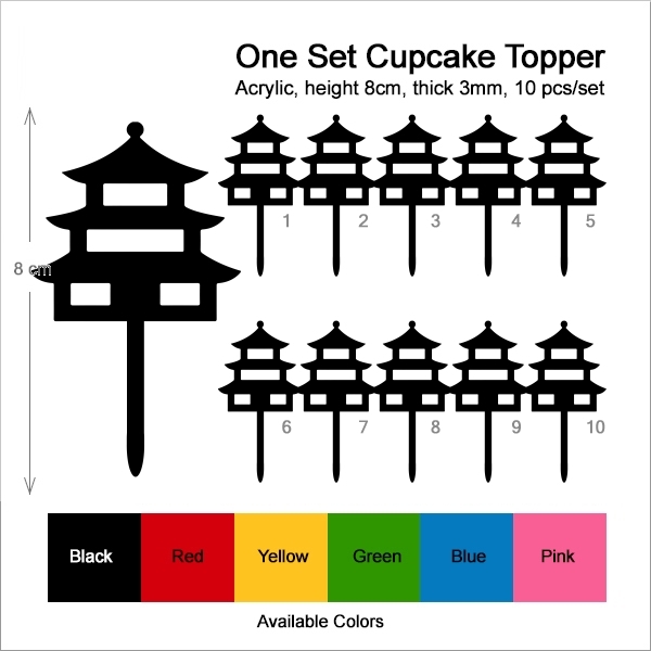 Japan Buddhist Temple Cupcake