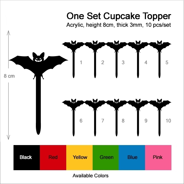 Halloween Flying Bat Cupcake