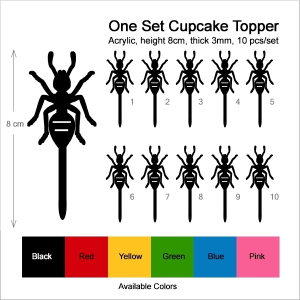Black Ant Insect Bug Cupcake