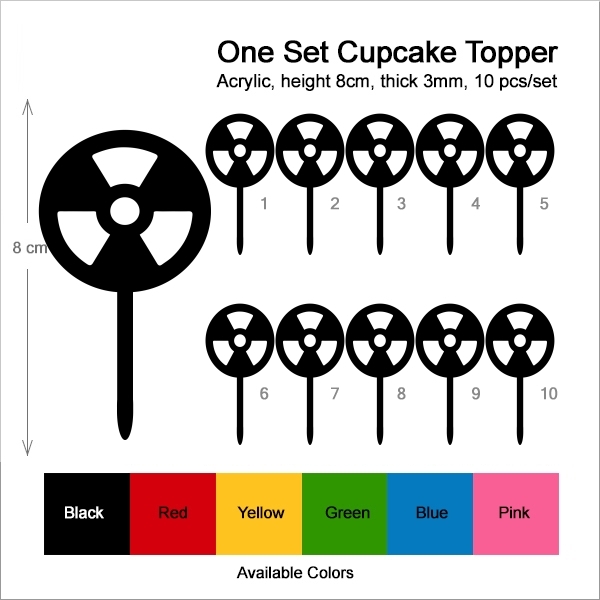 Radioactive Contamination Nuclear Symbol Cupcake