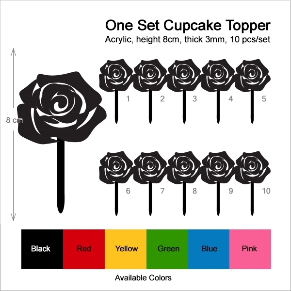 Rose Flower Flora Cupcake