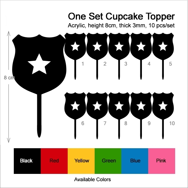 Police Badge Cupcake